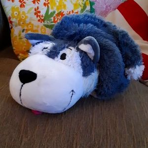 Husky Dog Flip a zoo stuffed Animal Plush toy Jay Play kids pillow pets